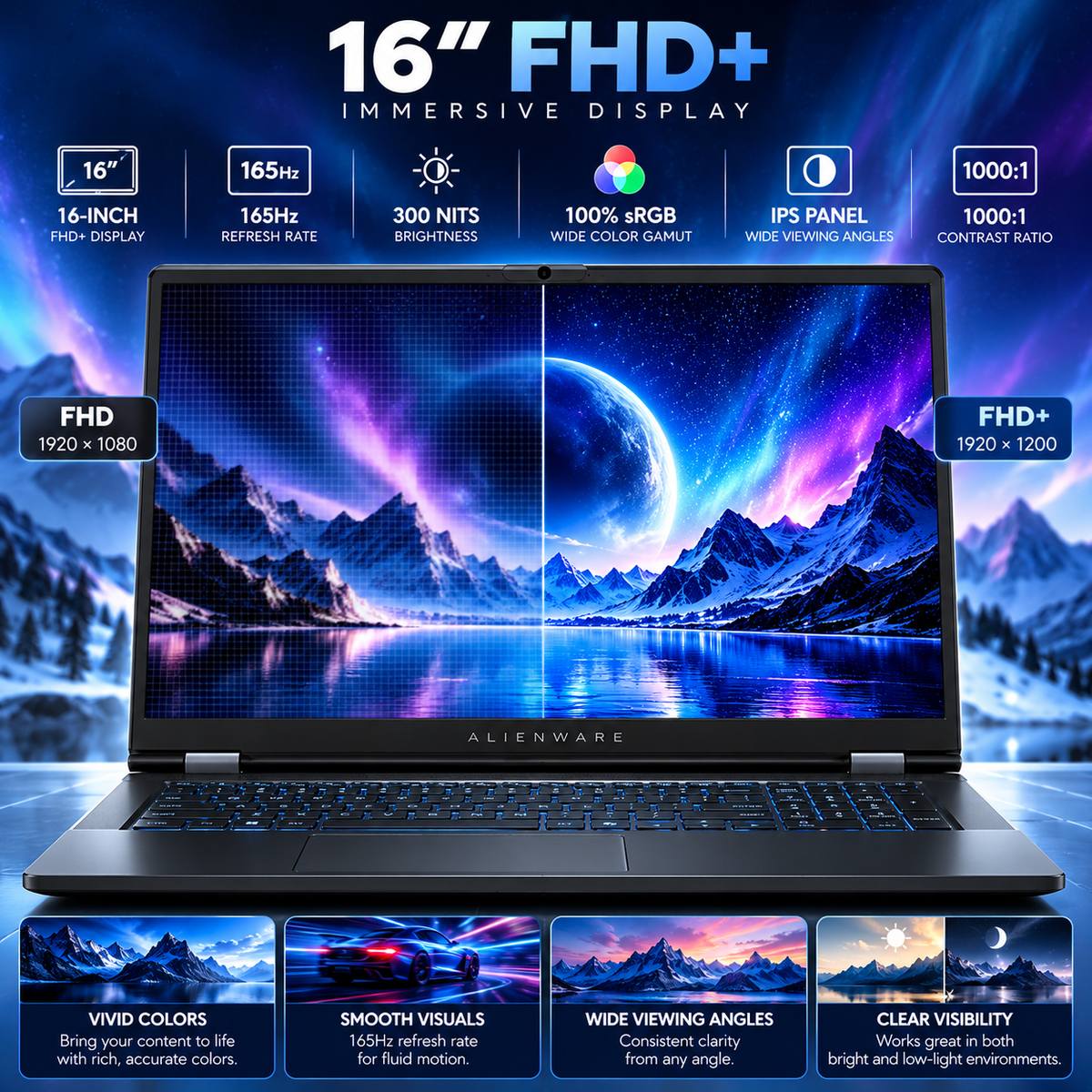 Dell Alienware 15.3" Gaming Laptop – Ryzen 5, RTX 4050