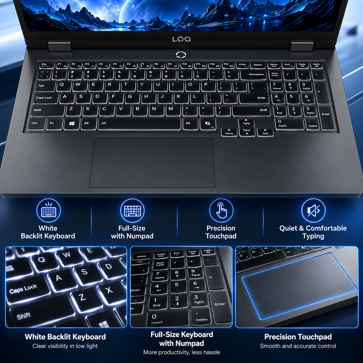 Lenovo LOQ 15.6" Gaming AI Laptop – Ryzen 7, RTX 5050