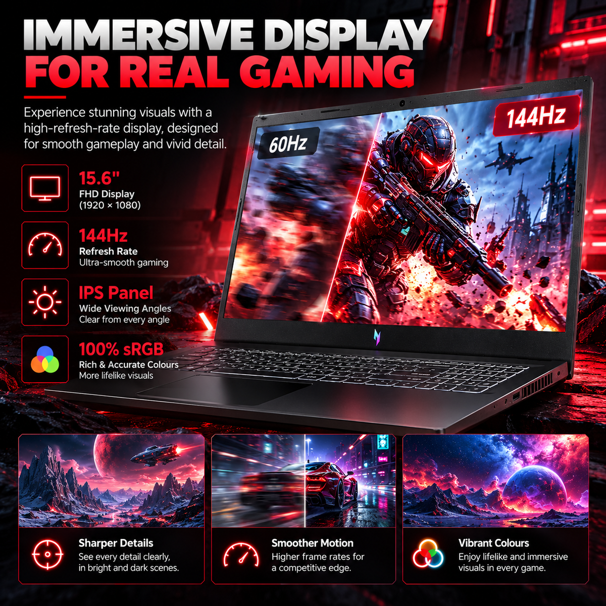 Acer Nitro V Gaming Laptop – Core i5, RTX 4050, 144Hz