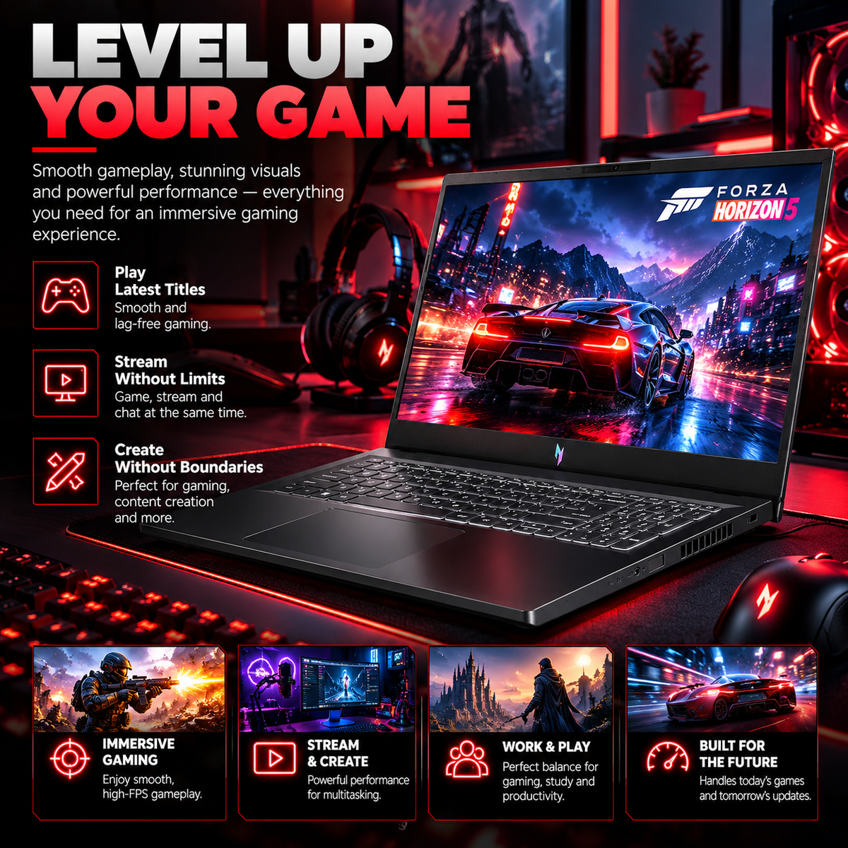 Acer Nitro V Gaming Laptop – Core i5, RTX 4050, 144Hz