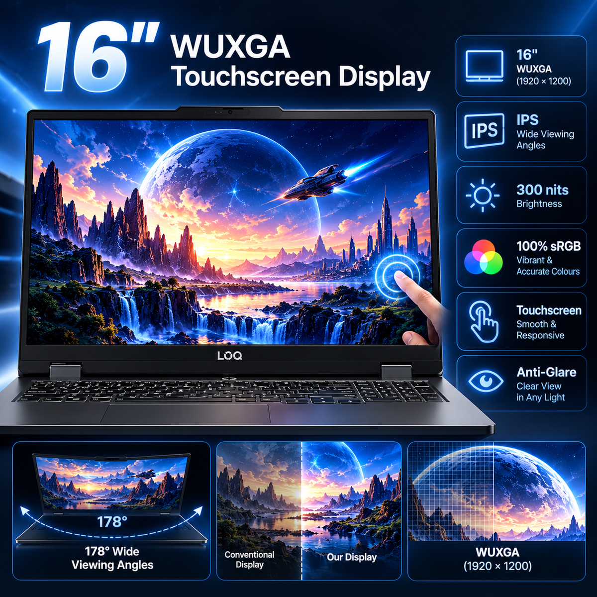 Lenovo LOQ 15.6" Gaming AI Laptop – Ryzen 7, RTX 5050
