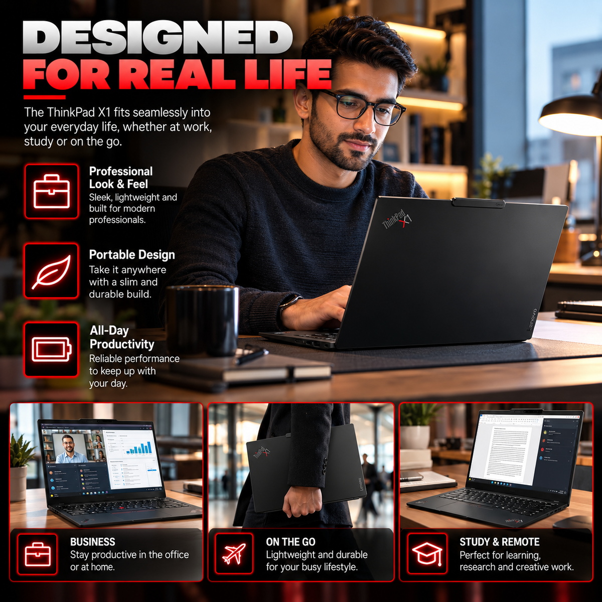 Lenovo ThinkPad X1 Carbon Gen 14 Aura Edition – Core Ultra 7