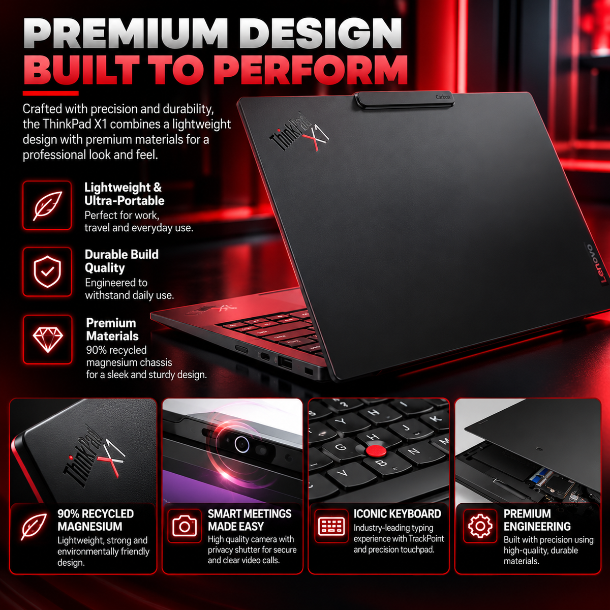 Lenovo ThinkPad X1 Carbon Gen 14 Aura Edition – Core Ultra 7