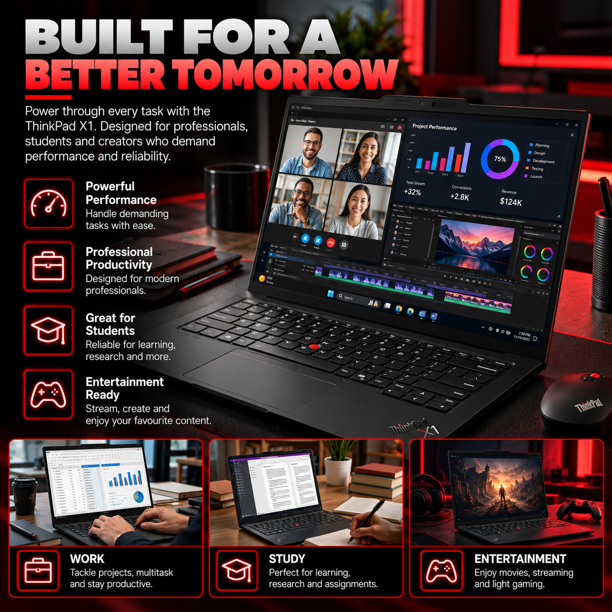 Lenovo ThinkPad X1 Carbon Gen 14 Aura Edition – Core Ultra 7